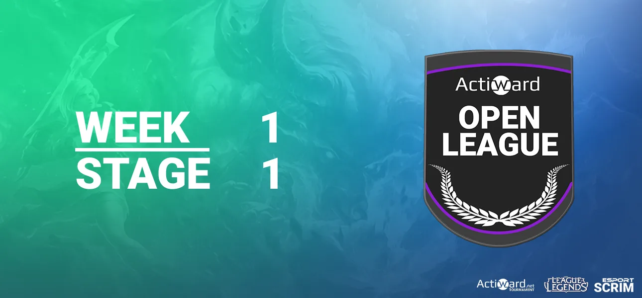 ActiWard Open League — Stage 1, Week 1 banner